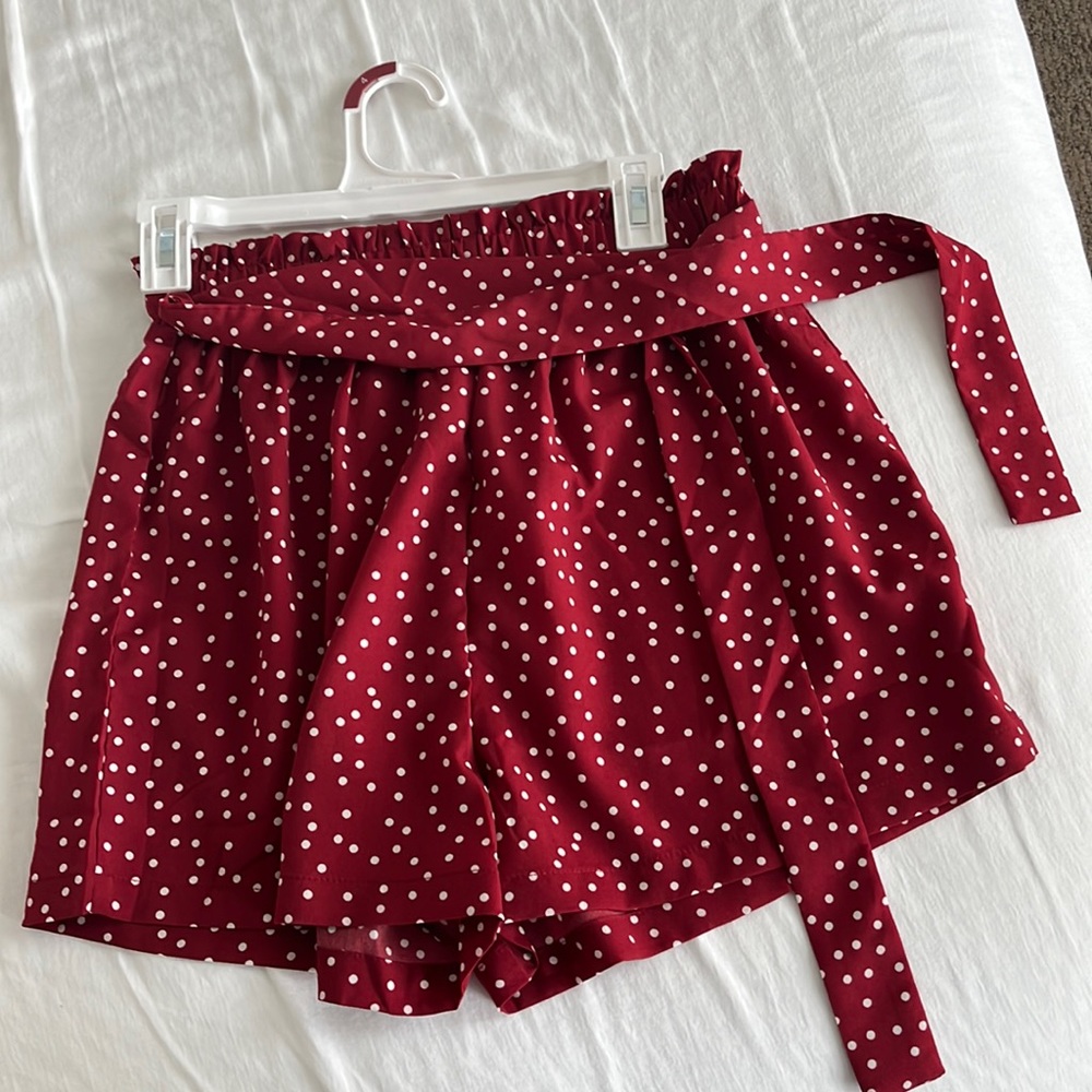 Polka Dot high waisted shorts — never worn